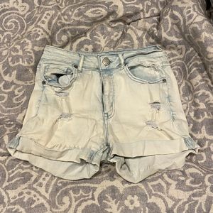 Women’s Aeropostale Light-Washed Ripped Jean Shorts